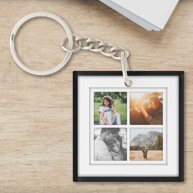 8 Photo Square Template Inlay Double Sided Key Ring (Creator Uploaded)