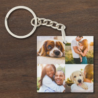 8 Photo Template Double Sided Acrylic Keychain