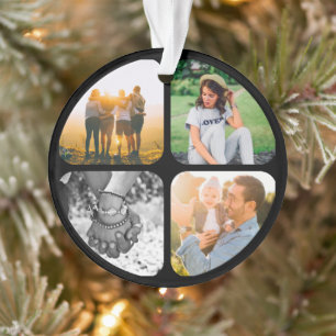 8 Photo Template Double Sided Acrylic Ornament
