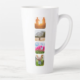 8 Photo Template Double Sided Tall Latte Mug