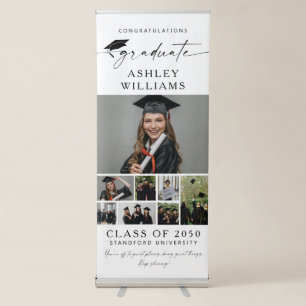 8 Photo Vertical Graduation Party  Retractable Banner