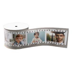 8-Photo Vintage Film Negative All-Occasion Grosgrain Ribbon