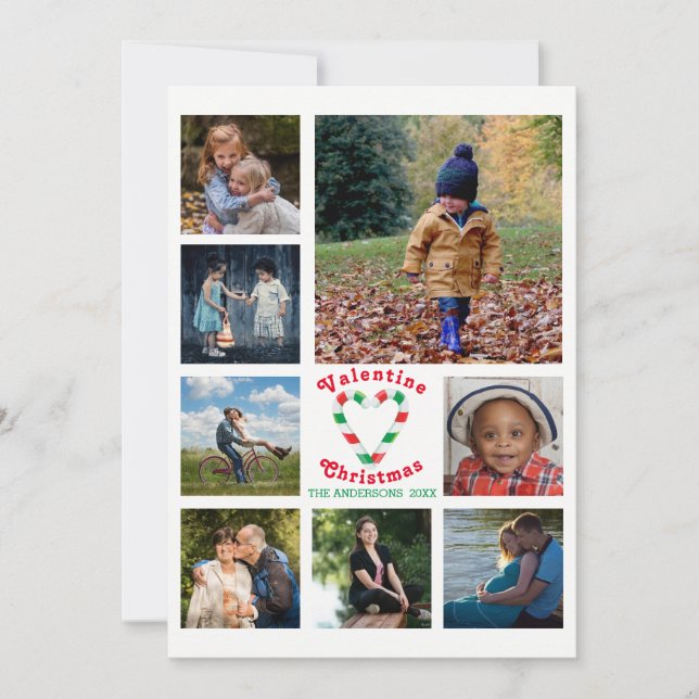 8 Picture Family Photo ✨  Collage Christmas Holiday Card (Front)