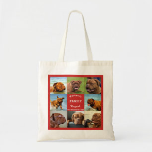 8 Picture Family Photo ✨ Collage Monogram Tote Bag