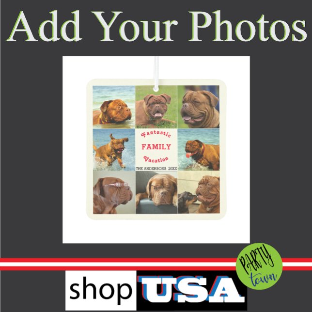 8 Picture Family Photo ✨ Custom Memories Car Air Freshener (Creator Uploaded)