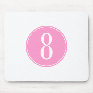#8 Pink Circle Mouse Mat