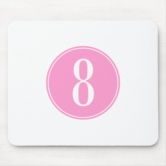 #8 Pink Circle Mouse Mat (Front)