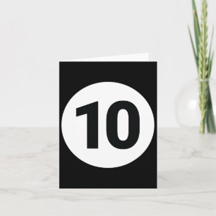 8 Pool Ball 10 Billiards Costume Halloween Group M Card