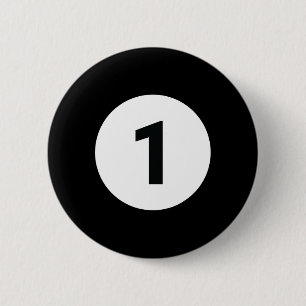 8 Pool Ball 1 Billiards Costume Halloween Group Ma 6 Cm Round Badge