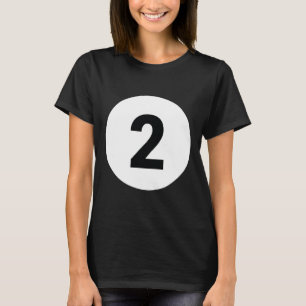 8 Pool Ball 2 Billiards Costume Halloween Group Ma T-Shirt