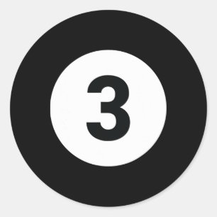 8 Pool Ball 3 Billiards Costume Halloween Group Ma Classic Round Sticker