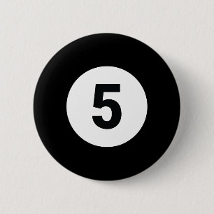 8 Pool Ball 5 Billiards Costume Halloween Group Ma 6 Cm Round Badge