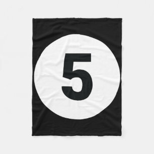 8 Pool Ball 5 Billiards Costume Halloween Group Ma Fleece Blanket