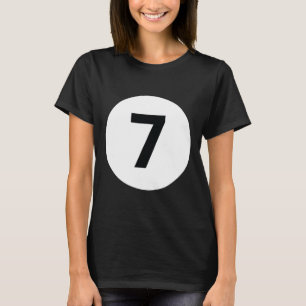 8 Pool Ball 7 Billiards Costume Halloween Group Ma T-Shirt