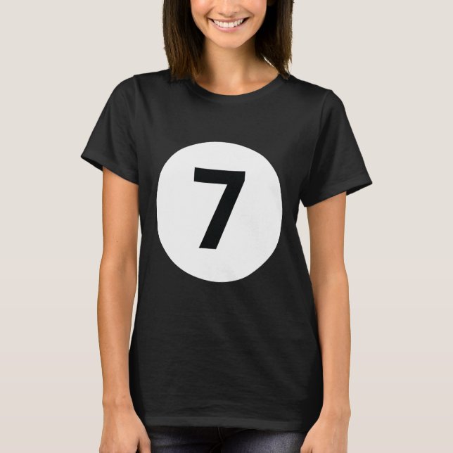 8 Pool Ball 7 Billiards Costume Halloween Group Ma T-Shirt (Front)