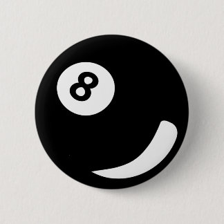 8 pool billiard ball black billiards 6 cm round badge