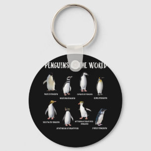 8 Rarest Penguins of the World Funny Animals Key Ring