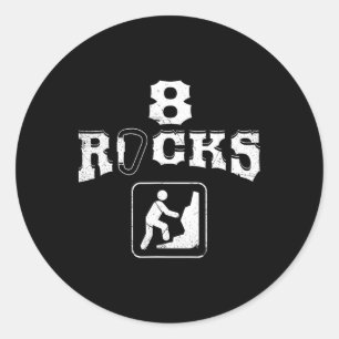 8 Rock Climbing Eight Year Old Birthday T Shirt Classic Round Sticker