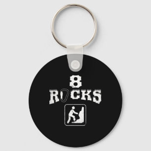 8 Rock Climbing Eight Year Old Birthday T Shirt Key Ring