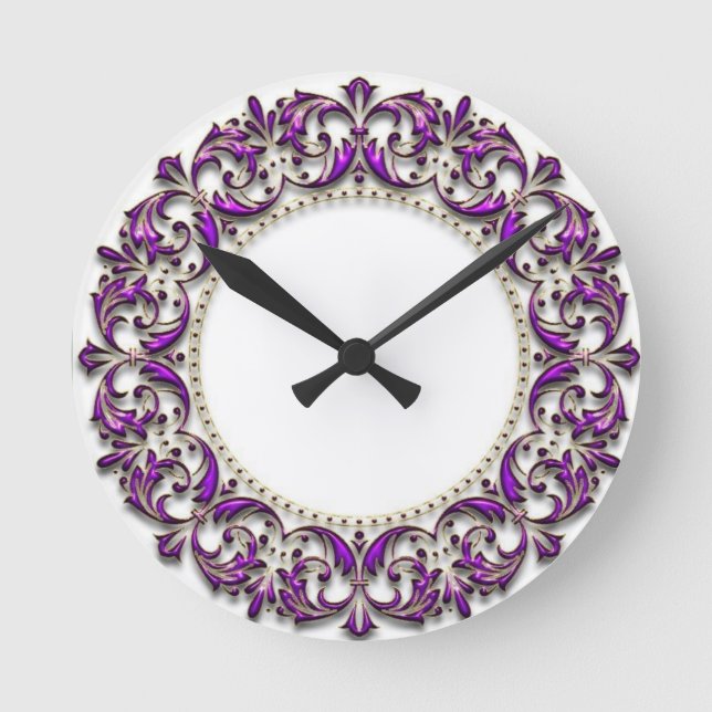 8" Round Acrylic Wall Clock (Front)
