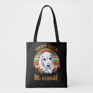 8 Short Legs beagle Big Attitude Tote Bag