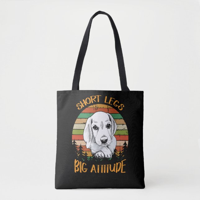 8 Short Legs beagle Big Attitude Tote Bag (Front)