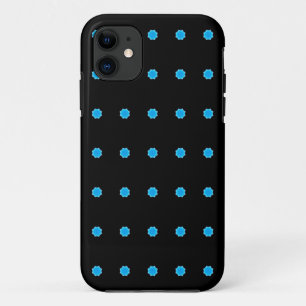 8 sided blue star geometric pattern iPhone 11 case