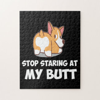 8 Stop Starting At My Butt Jigsaw Puzzle