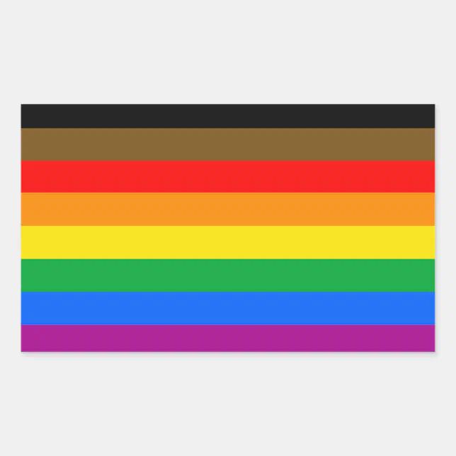 8-Striped LGBT Pride Flag Rectangular Sticker | Zazzle