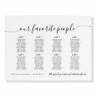 8 Tables Modern Our Favourite People Seating Chart