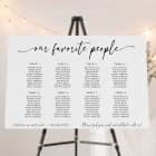 8 Tables Our Favourite People Seating Chart Plan