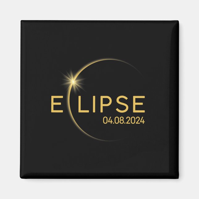 8 Total Solar Eclipse 2024  Magnet (Front)