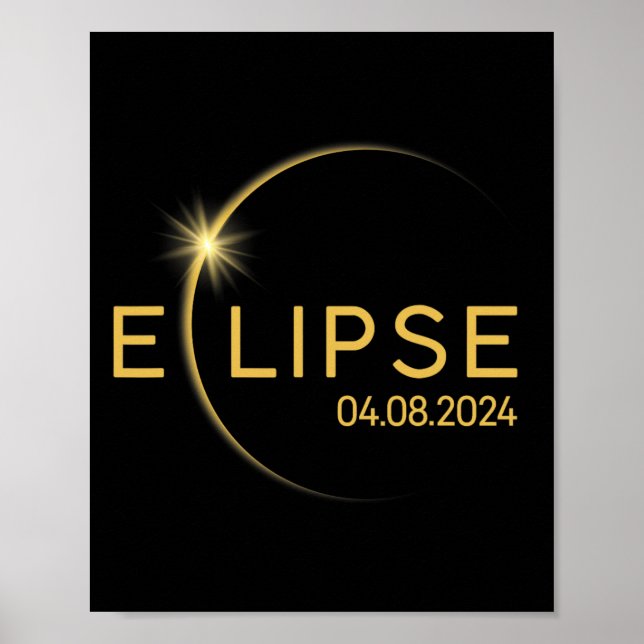 8 Total Solar Eclipse 2024  Poster (Front)