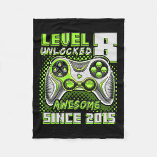 8 Unlocked Awesome 2015 Video Game 8th Birthday Bo Fleece Blanket