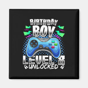 8 Unlocked Video Game 8th Birthday Gamer Gift Boys Magnet