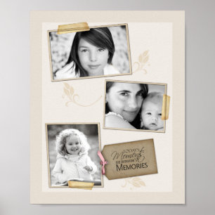8"x10" 3 Slot Family Collage Montage Todays Momen Poster