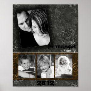 8"x10" 4 Slot Family Collage Montage Inked Poster