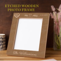 8"x10" Wedding Photo Gift for Families Date Hearts