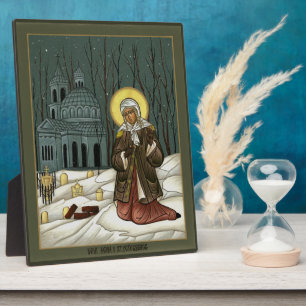 8" x 10" Icon of Saint Xenia Of Saint Petersburg Plaque