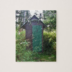 8" x 10" Puzzle 110 pieces of Alaska outhouse