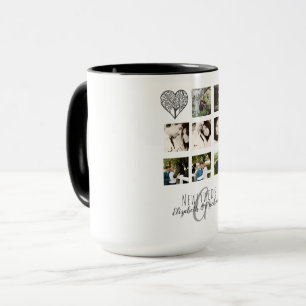 8 x PHOTO COLLAGE Newlyweds Personalised WEDDING Mug