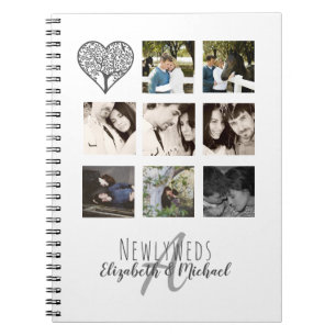 8 x PHOTO COLLAGE Newlyweds Personalised WEDDING Notebook