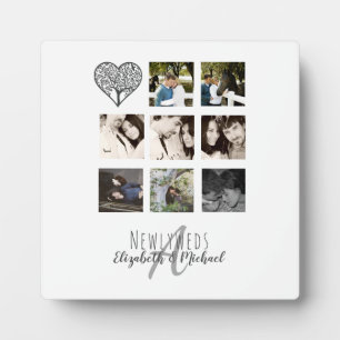 8 x PHOTO COLLAGE Newlyweds Personalised WEDDING Plaque