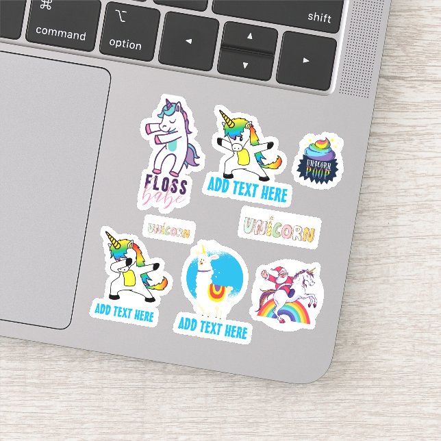 8 x Shaped UNICORN Funny Cute Kawaii Dab Emoji (Detail)