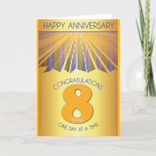 8 Year 12 Step Recovery Anniversary   Customizable Card