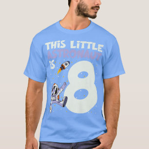 8 Year Old Astronaut Boy Space 8th Bday Dabbing As T-Shirt