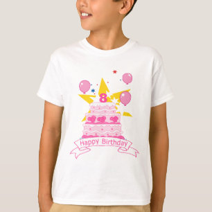 8 Year Old Birthday Cake T-Shirt