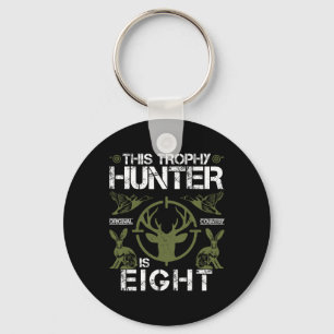 8 Year Old Birthday Hunting Duck Deer Hunter 8th B Key Ring