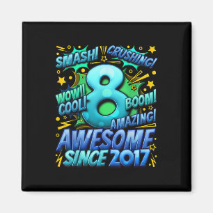 8 Year Old Gifts For Boys 8th Birthday Boy 8 Year Magnet