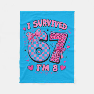 8 Year Old Girl Birthday Outfit 67 Meme Girls 8th Fleece Blanket